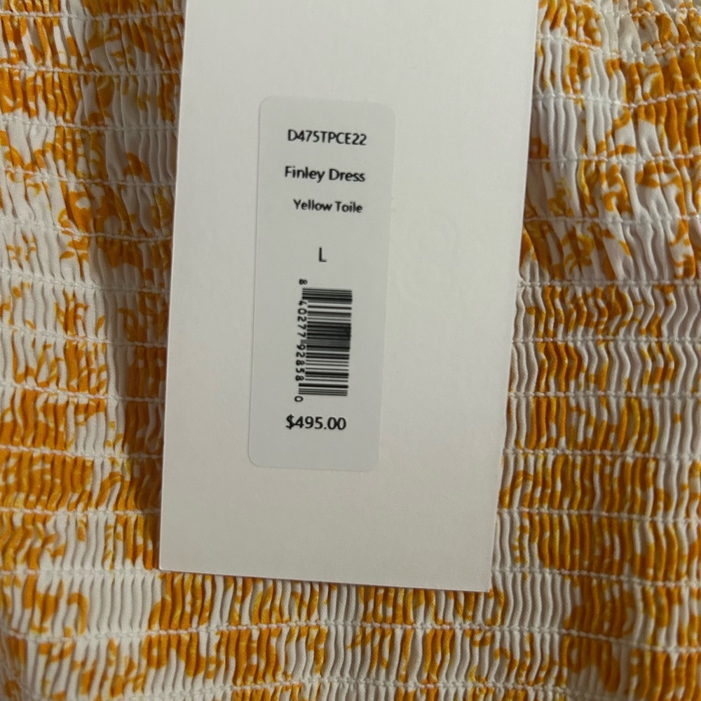 Caroline Constas Orange and White Floral Ruffled Dress - Picture 3 of 4
